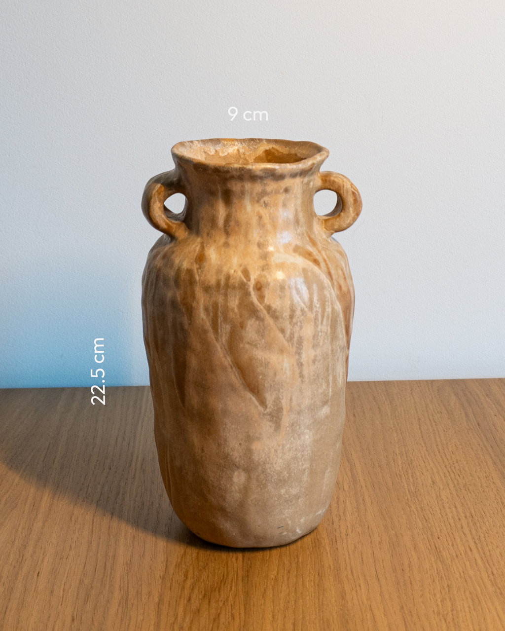 Handmade Rustic Ceramic Vase, 22.5 cm -  Unique Gift